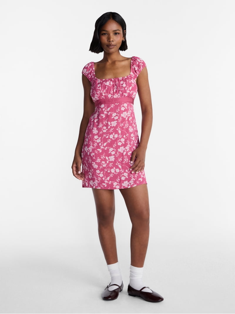 mini dresses xxs Bombshell Dress | Red | Womens quarter balloon sleeves and a subtly flounced skirt Majorelle - Blue Ruched Lace