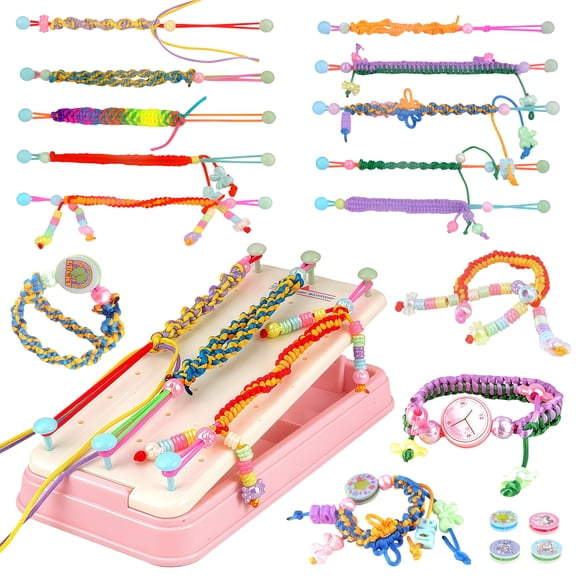 Bracelet Making Kit - Friendship Bracelet Making Kit Tool, DIY Crafts String Maker, Gift for Girls
