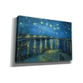thumbnail image 2 of Epic Graffiti 'Starry Night Over the Rhone' by Vincent VanGogh, Canvas Wall Art, 26"x18", 2 of 8
