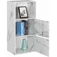 thumbnail image 5 of Storage 2 Door Cabinet with Shelf, White Faux Marble, 5 of 6