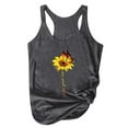 thumbnail image 2 of EGNMCR Réservoir Tops for Women Grande Taille pour Femme Été Tournesol Imprimé Col Rond Sans Manches T-shirt Réservoir, 2 of 8