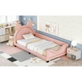 thumbnail image 5 of Twin Size Upholstered Daybed with Carton Ears Shaped Headboard, Pink, 5 of 15