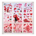 thumbnail image 1 of Decoraciones para el día de San Valentín, 103 piezas, calcomanías para ventanas de San Valentín, calcomanías para ventanas de doble cara, decoración navideña, 1 of 7