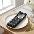 thumbnail image 4 of Unique Bargains 6Pcs Washable Restaurant Cloth Napkins Black 16x12inch, 4 of 6