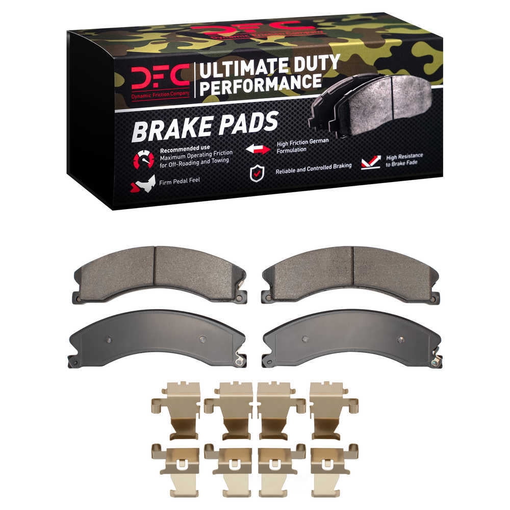 Dynamic Friction Company 1400-1565-01 DFC Ultimate Duty Performance Brake Pads and Hardware Kit