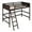 Espresso, variant on imerelez Solid Wood Twin Size Loft Bed with Ladder(Espresso)