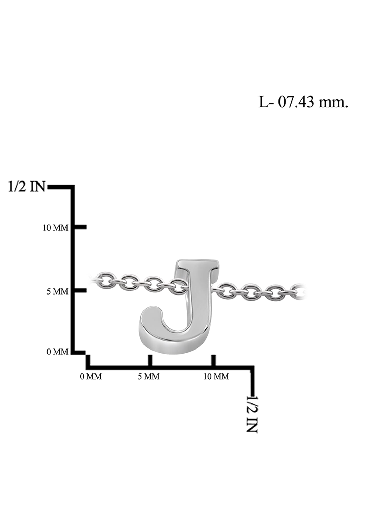 JewelersClub Sterling Silver Minimalist Initial Charm Bracelet