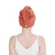 thumbnail image 3 of Paquete de 3 toallas para el cabello de tela de bambú para mujer, toallas de ducha suaves para cabello rizado, turbante, gorro de secado, 3 of 5