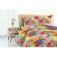 thumbnail image 3 of Ambesonne Jungle Leaves Down Alternative Quilt Comforter, Leafy Twigs Wisteria, Full, Lavender Blue Lime Green, 3 of 5