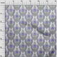thumbnail image 3 of oneOone Cotton Jersey Violet Fabric Asian Traditional Floral With Texture Diy Clothing Quilting Fabric Print Fabric By Yard 58 Inch Wide, 3 of 4