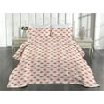 thumbnail image 2 of Ambesonne Abstract Quilted Coverlet 3 Pcs, Watercolor Shapes Modern, King Size, Umber and Blush, 2 of 4