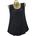 thumbnail image 4 of USSUMA Womens Summer Tops Cotton Linen Loose Tank Top T-Shirts for Women Trendy Loose Flowy Solid Womens Blouses and Tops Dressy Sleeveless Round Neck Tunic Plus Size Shirts for Women, 4 of 8
