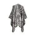thumbnail image 2 of Tao Tao Unisex Retro Warm Shawls Poncho Cape Floral Printed Open Front Cardigans Sweater Gray Free Size, 2 of 3