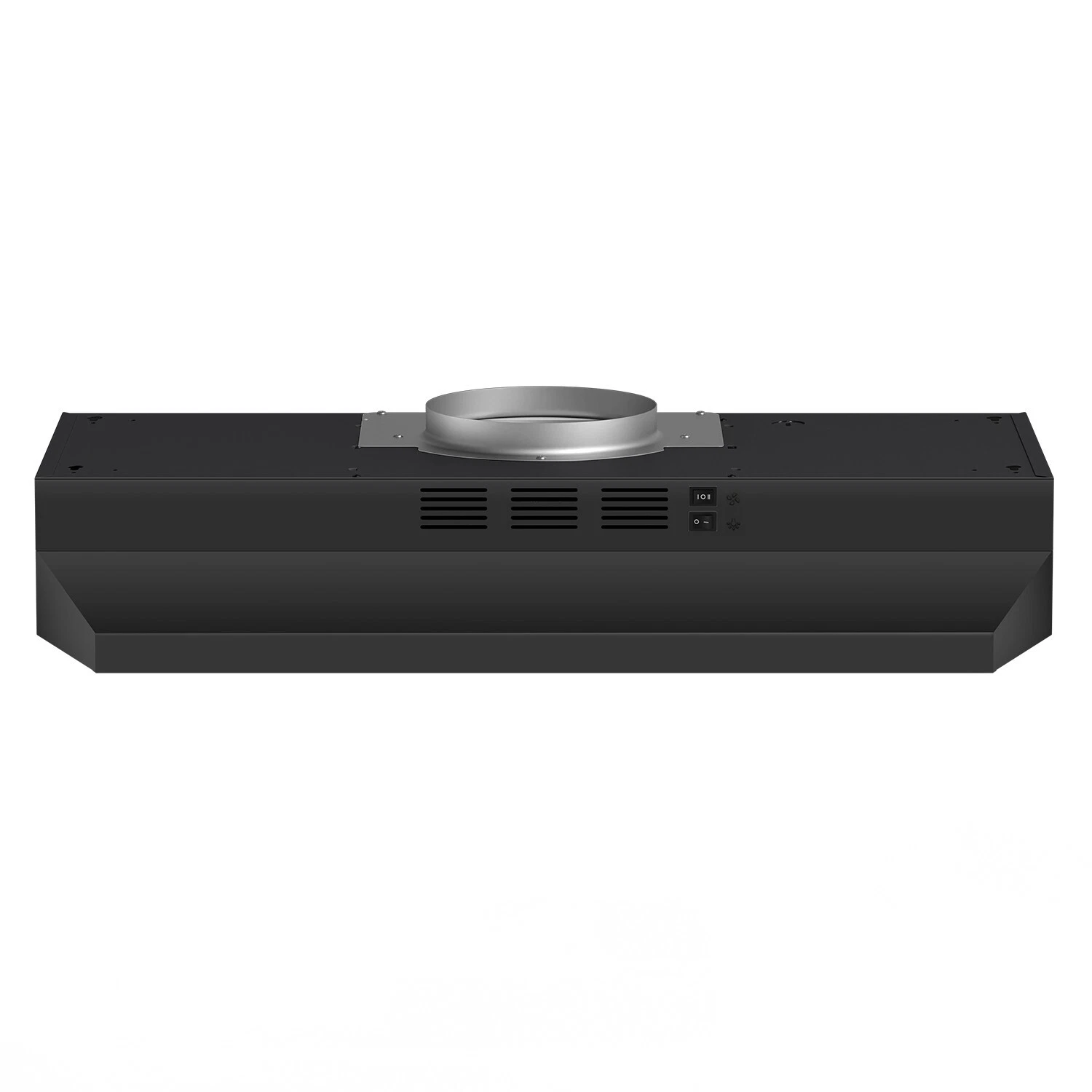 24 inch Range Hood Under Cabinet, Stainless Steel Kitchen Hood 280CFM, Ducted/Ductless Vent Hood with Rocker Button Control, Stove Hood with 2 Speeds Fan, Bright LED Light, black, silver, white