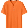 thumbnail image 2 of Mens Henley Shirts Short Sleeve Waffle Casual Tees Summer Athletic Work Gym T Shirts, XL, 2 of 7