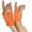 Orange, variant on PUMXQ Plain Stretch Nylon Fingerless Fishnet Gloves, Short Wrist Length Multi Neon Fluorescent Cosplay Concert Party Accessory White One Size