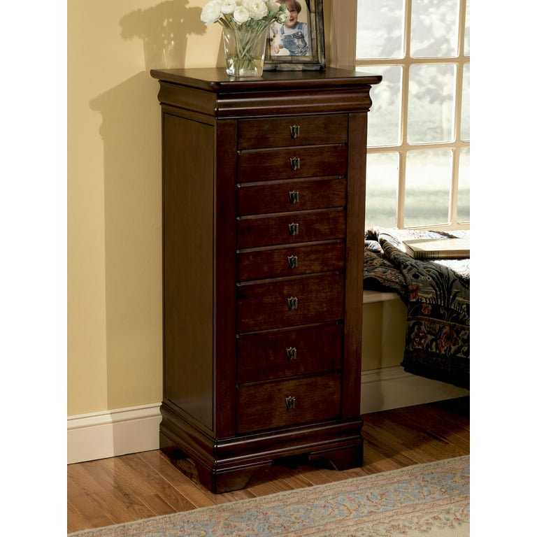 Solid cherry jewelry armoire discount