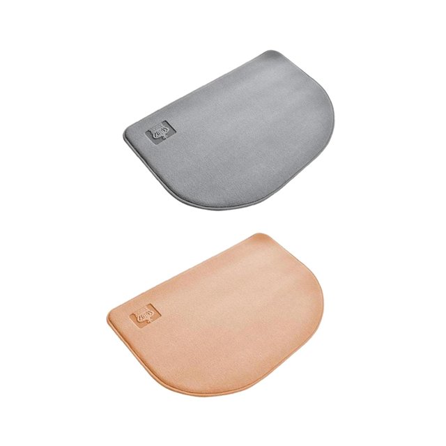2 alfombras de baño absorbentes antideslizantes, baño, suave, alfombrilla, lavable a máquina, alfombras de ducha para puerta de entrada para inodoro, Marrón claro y gris BLESIY Alfombra de baño