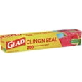 thumbnail image 3 of (12 pack) Glad Cling N Seal Plastic Food Wrap, 200 sq ft Roll, 3 of 20