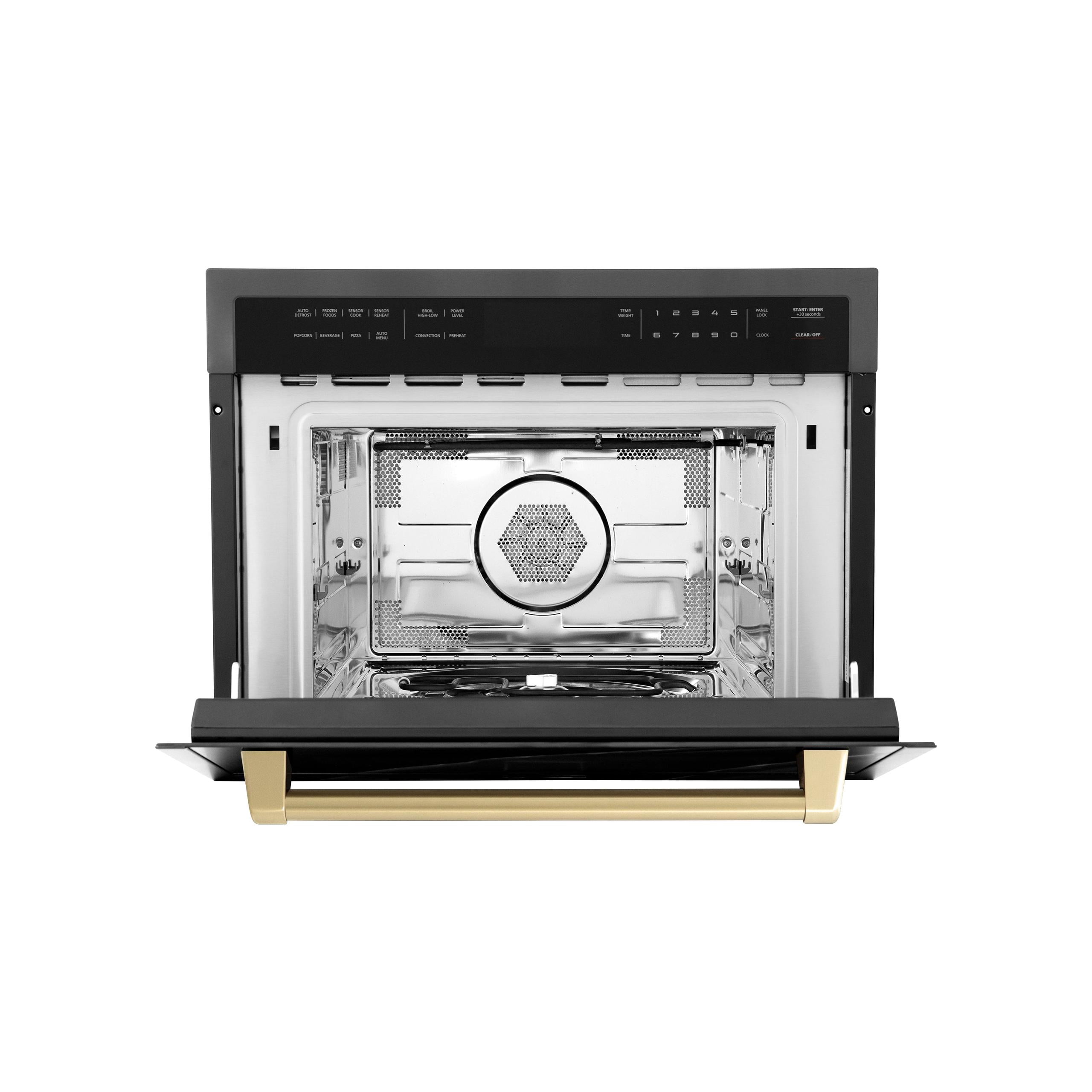 ZLINE KITCHEN AND BATH MWOZ24BSCB built in microwave