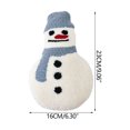 thumbnail image 3 of Cojín Navideño de Muñeco de Nieve con Gorro y Bufanda Azules | Forma Irregular | Relleno | Ideal para Decoración Navideña | Algodón Poliéster | 1 Unidad, 3 of 7
