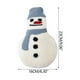 thumbnail image 3 of Almohada navideña de muñeco de nieve de forma irregular con gorro y bufanda azules, 3 of 7