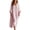 #0099-Pink, variant on Caftan Maxi Dresses for Women V Neck Long Sleeve Stripe Print Casual Beach Style Lightweight Breathable Oversized Loose Fit Dresses
