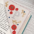 thumbnail image 1 of Hml 26 Letters Elegant Personalized Hand Embroidered Corner Bookmark Four Seasons Fun Bookmark Decoration Handmade Custom Letter Bookmark Hand Stitched Corner Bookmark, 1 of 1