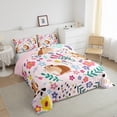 thumbnail image 3 of Erosebridal Twin Bed Comforter Set ,Garden Floral Guinea Pig Bedding ,Cartoon Guinea Pig Comforter Kawaii Flower Plants Down Comforter with 1 Pillowcase Ultra Warm, 3 of 6