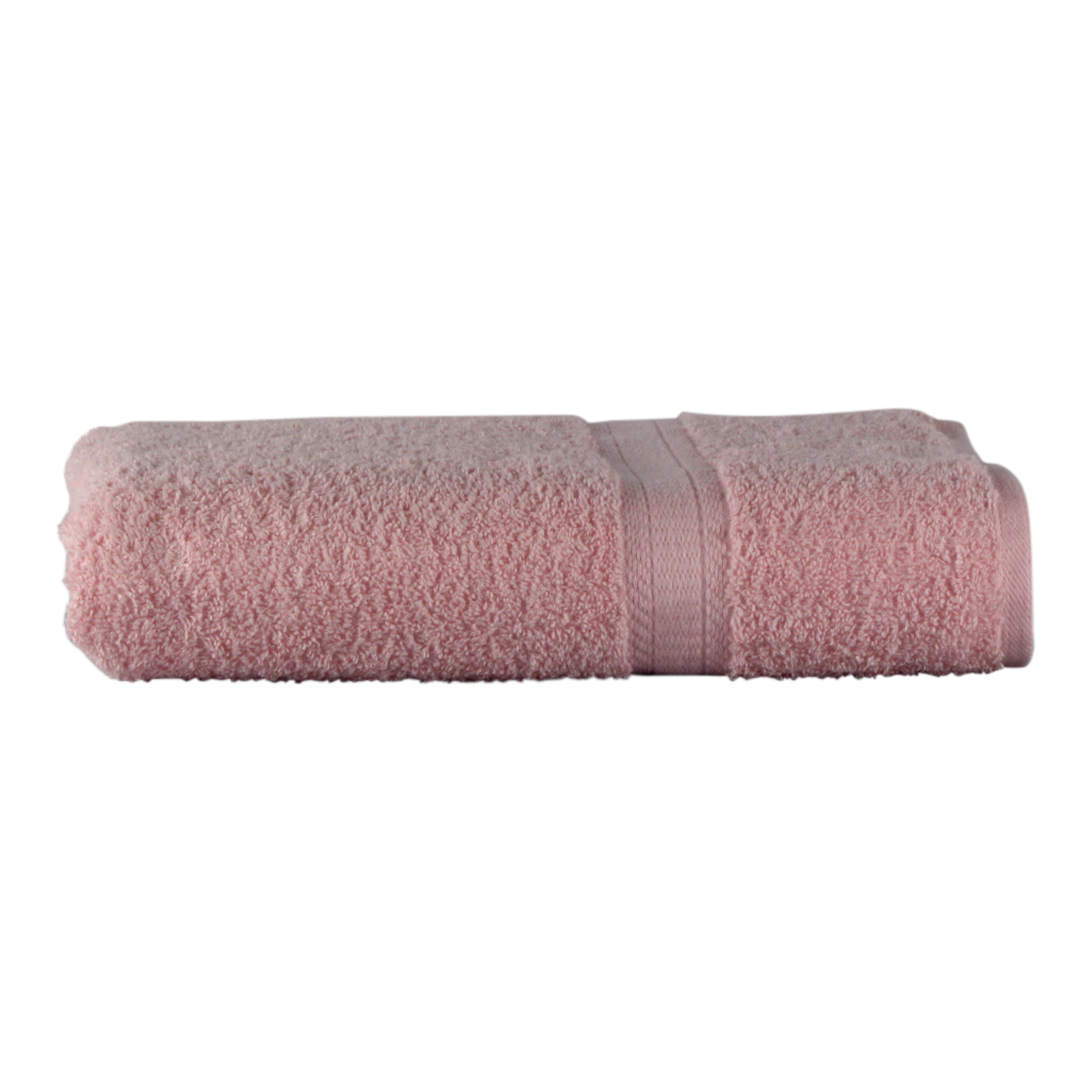 Mainstays Basic Bath Collection Single Bath Towel, Solid Pink