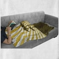 thumbnail image 6 of Coconut Soft Flannel Fleece Throw Blanket, Pop Art Style Island with Palms Seagulls Sun Caribbean Evening, Cozy Plush for Indoor and Outdoor Use, 60" x 80", Earth Yellow Chocolate, by Ambesonne, 6 of 6