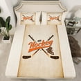thumbnail image 2 of Feelyou Est Hockey Sleep Twin Sheet Sets, Vintage American Sport Twin Fitted Sheet, Teens Kids Boys Girls Flat Sheet, Microfiber Bedroom Decor, 3 Pieces, 2 of 7