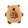thumbnail image 3 of Peluche de carpincho, animal de peluche de carpincho para acurrucarse, cómodo y de dibujos animados. marrón, 3 of 9