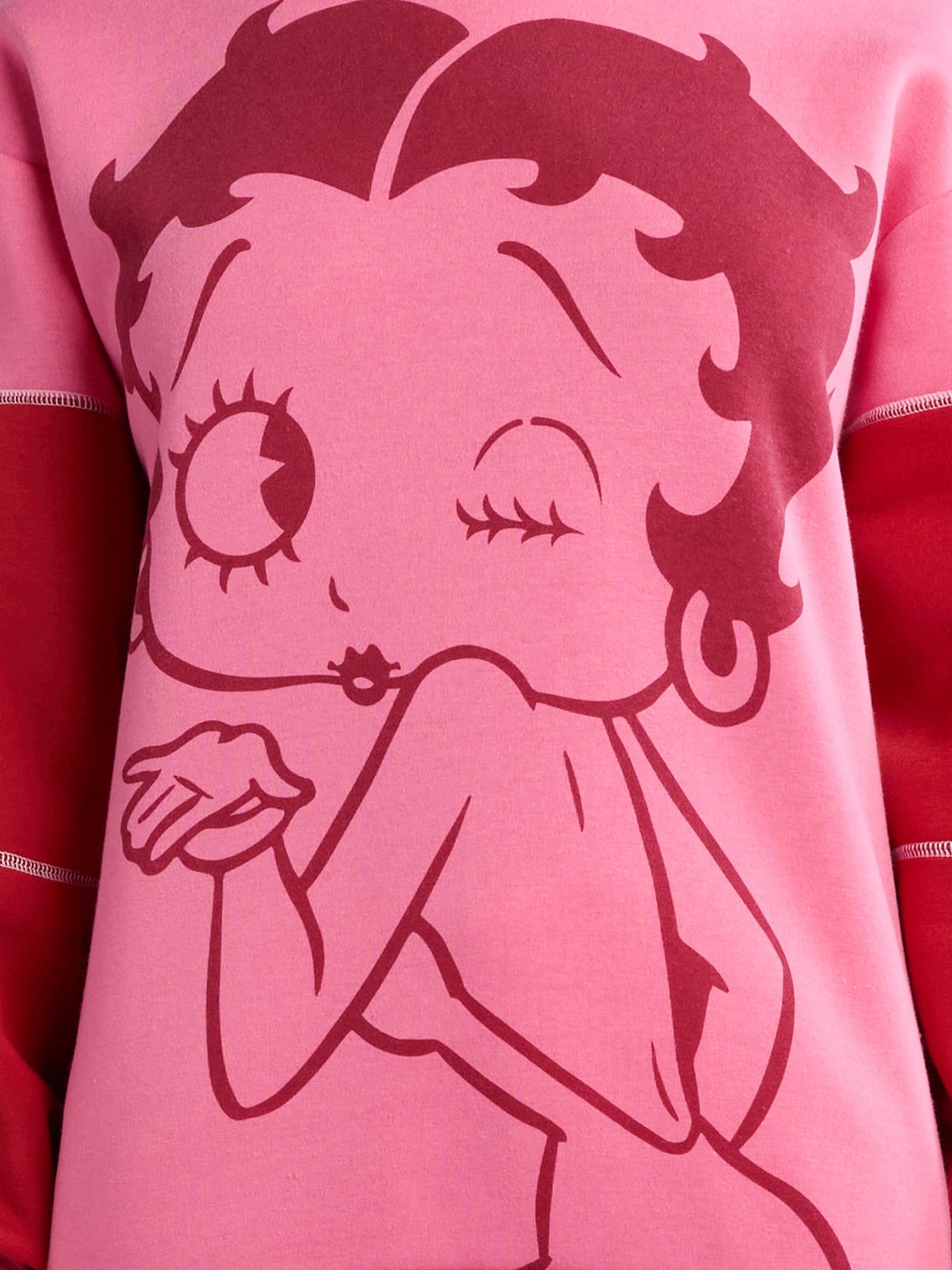 Betty Boop Women’s Colorblocked Graphic Sweatshirt, Sizes XXS-XXL