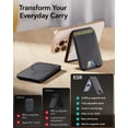 thumbnail image 2 of ESR MagSafe Wallet | 5‑Card RFID‑Blocking Holder & Adjustable Stand | Compatible with iPhone 12‑17 Series (Excl. Mini) & Select Samsung | Black Carbon Fiber, 2 of 9
