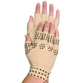 thumbnail image 1 of Guantes de terapia magnética North American Health + Wellness Compresión Sin dedos Alivio del dolor Tan Regular, 1 of 5