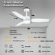 thumbnail image 3 of Vagizm Ventilador de Techo de 42 Pulgadas con Luz - Ventilador de Techo Moderno de 3 Aspas para Sala de Estar y Recámara - Motor CC Silencioso - 3 Cct - 6 Velocidades - Regulable - Función Reversible - Blanco, 3 of 8
