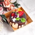 thumbnail image 5 of 50 Pack Small Charcuterie Boxes with Clear Lids, 4 Inches Paper Bakery Boxes Dessert Boxes Disposable To Go Food Containers for Cookie, Cake Slice, Mini Cake, Chocolate Strawberry (Brown), 5 of 7
