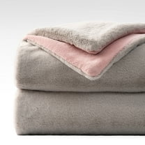 Mellowdy Faux Rabbit Fur Twin/Full Blanket (Lotus Pink, 60x80 inches) - Luxury, Silky, Fluffy Throw