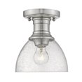 thumbnail image 1 of Golden Lighting 3118-SF PW-SD Hines Semi-Flush Mount Light with Seeded Glass, Pewter, 1 of 1