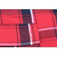 thumbnail image 3 of Men's Plaid Checkered Multi Pocket Elastic Waist Lightweight Casual Cargo Shorts (1 Red/Black, 2XL), 3 of 3