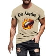 thumbnail image 2 of TaTaai T-Shirt Imprimé pour Hommes Manches Courtes Col Rond Ample Léger pour Printemps Été Sport Cadeau, 2 of 5