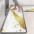 thumbnail image 2 of Kitchen Rugs Sets Of 2,White Marble Gold Spot Pattern Anti Fatigue Kitchen Mat Rugs Non Slip Washable,Decorative Kitchen Floor Mats for Kitchen,Sink,Laundry,17"x47"+17"x47", 2 of 5