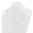 thumbnail image 5 of Diamond2Deal 14K White Gold Adjustable .85mm Wheat Chain Necklace for Women 22", 5 of 7