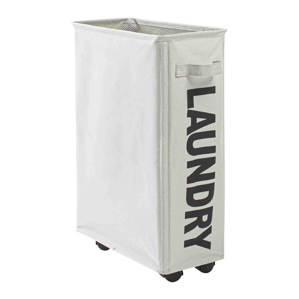 22" Rolling Slim Laundry Basket with Stand Foldable Waterproof Sorter