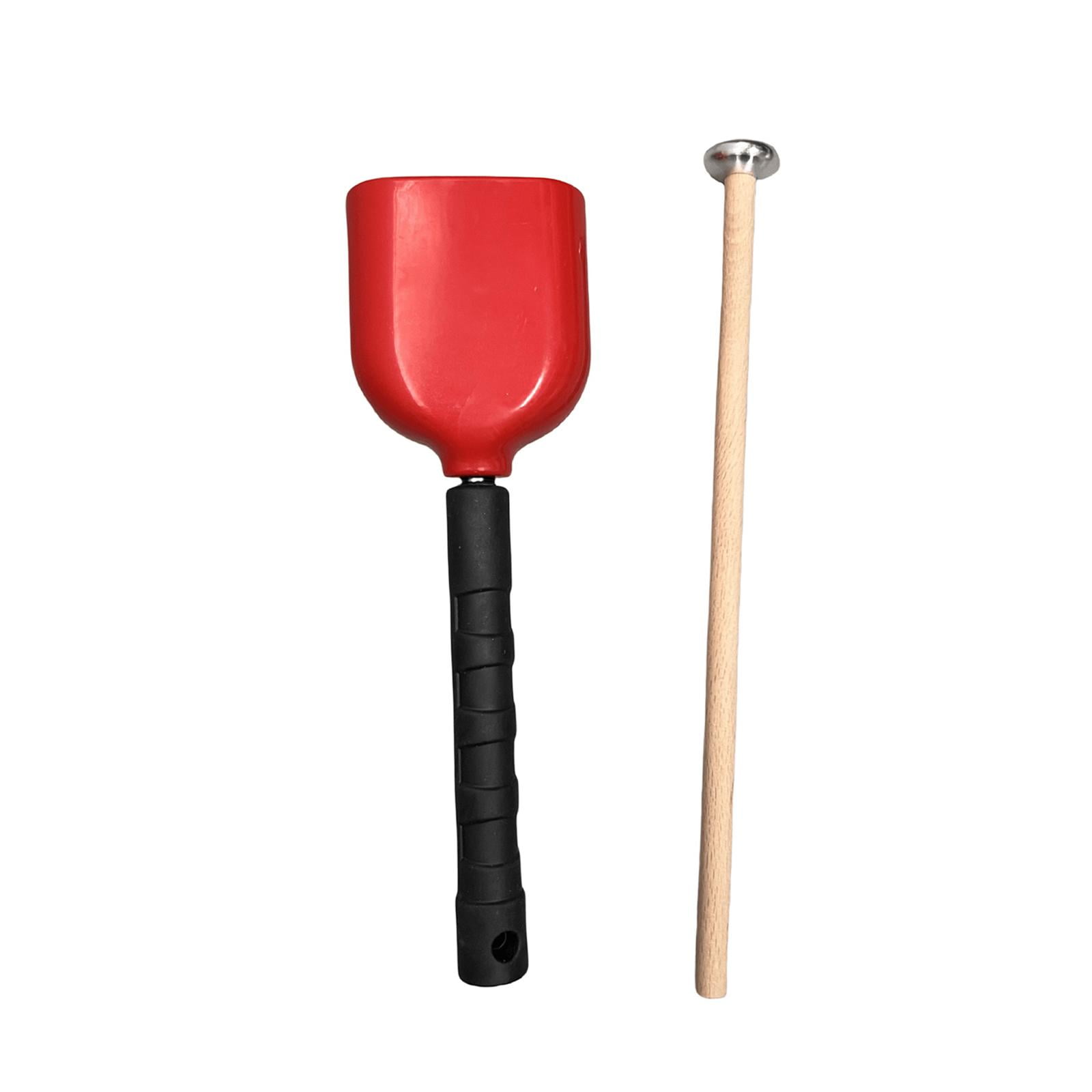 Rushawy Cowbell with Handle Noise Makers and Mallet for Concert Weddings Celebrating Red S