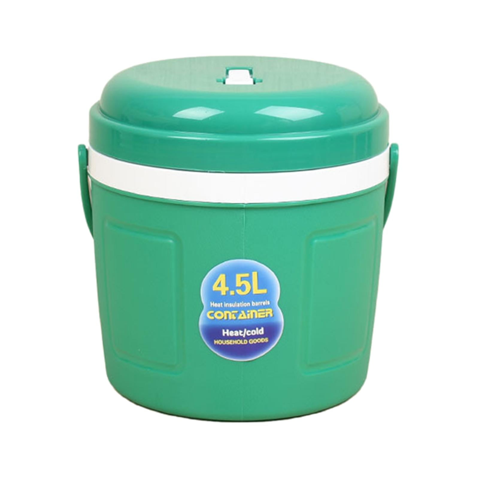 Ice Bucket Car Insulated Bucket w/ Lid Food And Cold Round Lunch