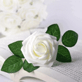thumbnail image 4 of 25 Uds Rosas Artificiales Espuma Flores Blanco, 4 of 5