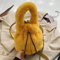thumbnail image 3 of Hukapapa invierno nueva moda bolso tipo cubo cinta simple un hombro diagonal bolso de mujer amarillo, 3 of 5