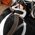 thumbnail image 4 of Homewish Minimalist Lines 7-Piece Queen Bedding Set - Geometric Stripes Mid Century, 4 of 8